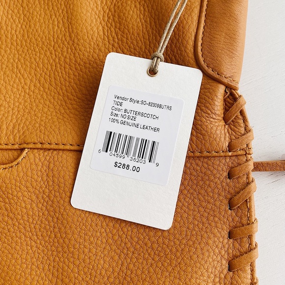 ✨New HOBO Tide Leather Hobo Shoulder Bag Butterscotch - Picture 8 of 8